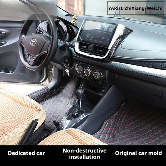 RHD 16-21 Toyota Vios Yaris Interior Modification Carbon Fiber Pattern Switch Panel Trim