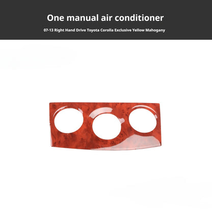 RHD 2007-2013 Toyota Corolla Interior Modification Carbon Fiber Pattern Center Console Air Vent & AC Button Trim