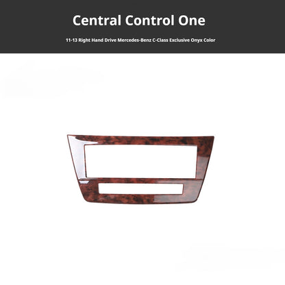 RHD 2011-2013 C-Class 204 Carbon Fiber Front Dashboard, Center Console, and Steering Wheel Trim