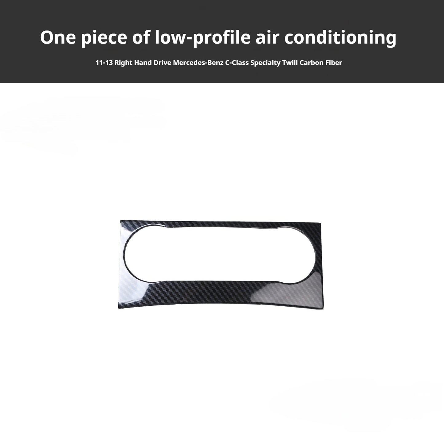 RHD 2011-2013 C-Class 204 Carbon Fiber Front Dashboard, Center Console, and Steering Wheel Trim
