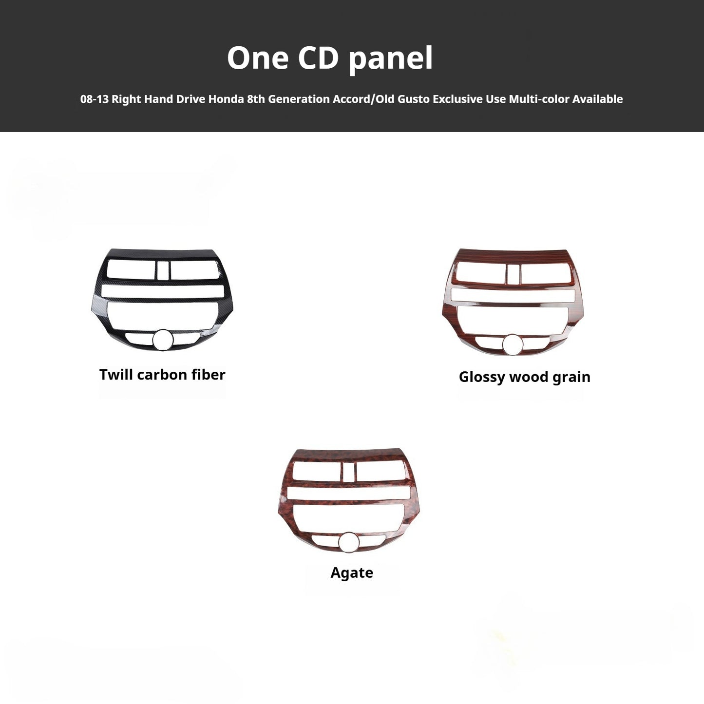 RHD 2008-2013 8th Generation Accord Dashboard Trim Bar Interior Modification Kit