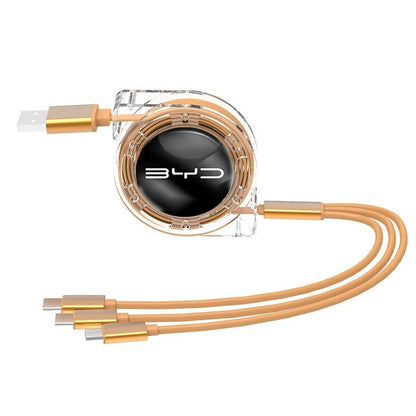 3 In 1 Fast Charger USB Data Cable For BYD