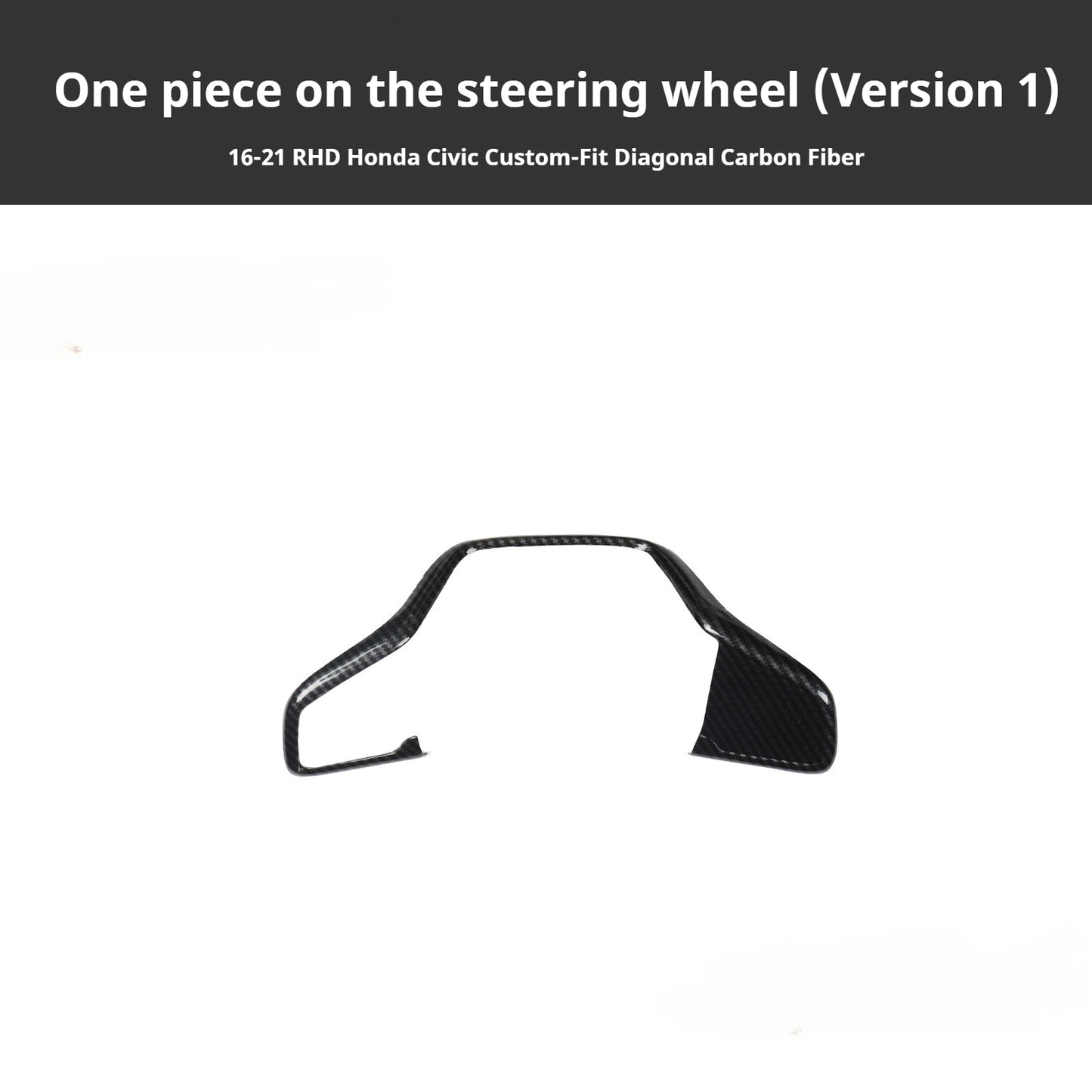 RHD 2016-2021 10th Generation Honda Civic Carbon Fiber Speaker Kick Panels, Gear Shift Boot Cover, Interior Trim Decals