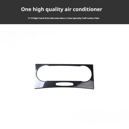 RHD 2011-2013 C-Class 204 Carbon Fiber Front Dashboard, Center Console, and Steering Wheel Trim