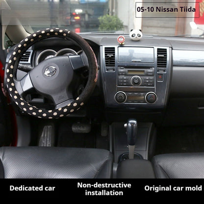 RHD 05-10 Tiida Interior Upgrade Set: Walnut Carbon Fiber Pattern Gear Knob & Center Console Protector
