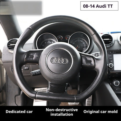 RHD 2008-2014 Model Interior Upgrade: Teak Wood Carbon Fiber Pattern Cup Holder and Steering Wheel Cover