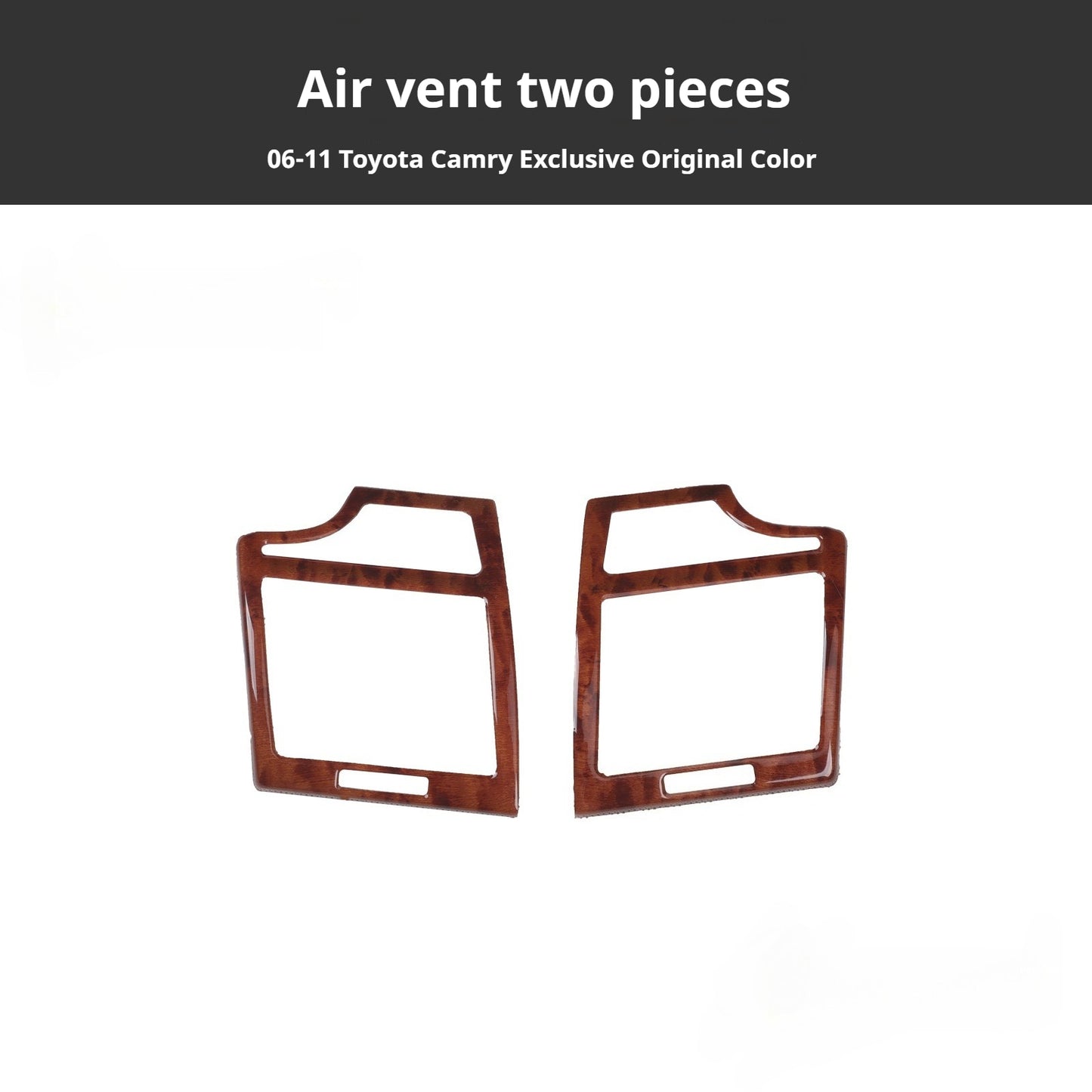 RHD 2006-2011 6th Generation Camry Interior Modification Peach Wood Carbon Fiber Pattern Air Vent Trim