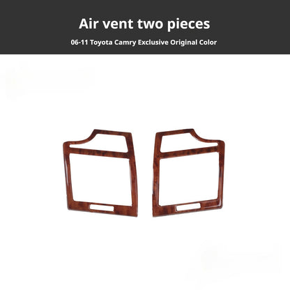 RHD 2006-2011 6th Generation Camry Interior Modification Peach Wood Carbon Fiber Pattern Air Vent Trim
