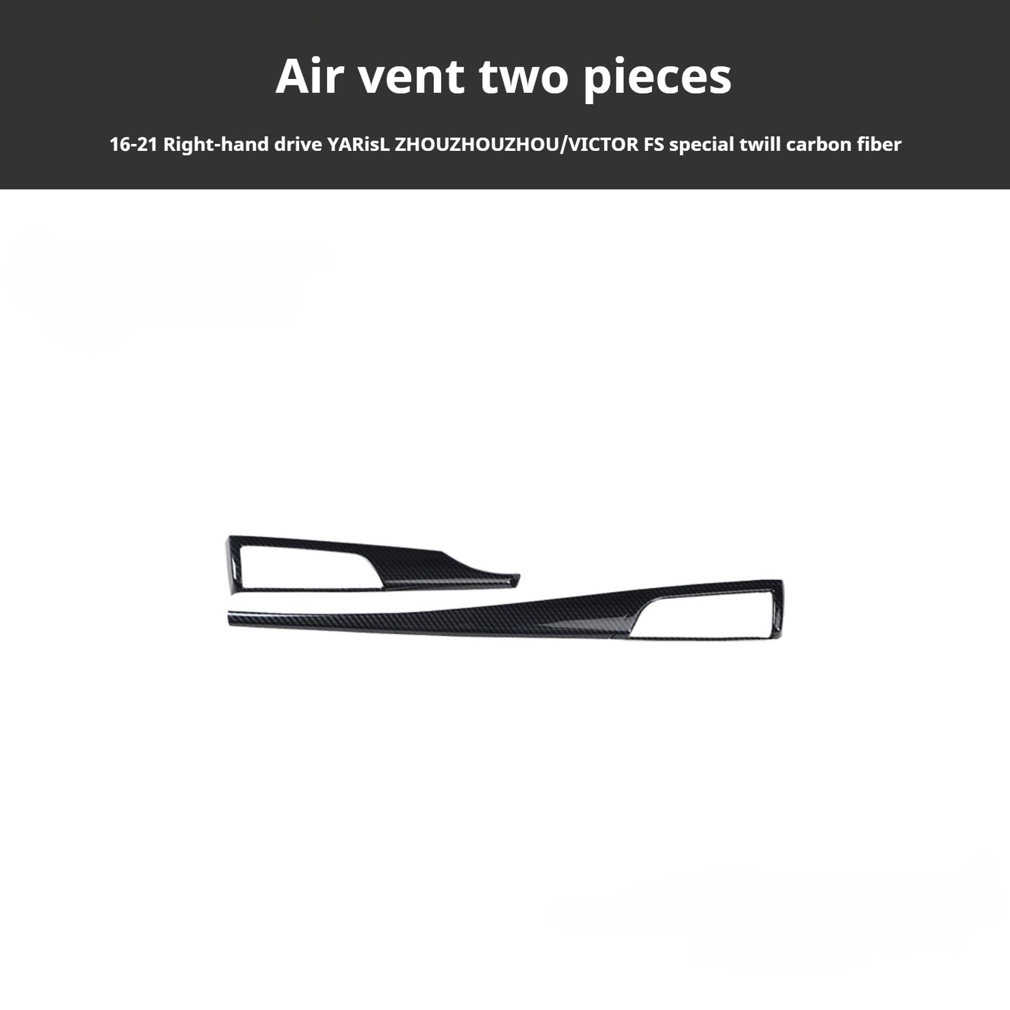 RHD 16-21 Toyota Vios Yaris Interior Modification Carbon Fiber Pattern Switch Panel Trim