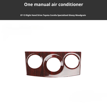 RHD 2007-2013 Toyota Corolla Interior Modification Carbon Fiber Pattern Center Console Air Vent & AC Button Trim