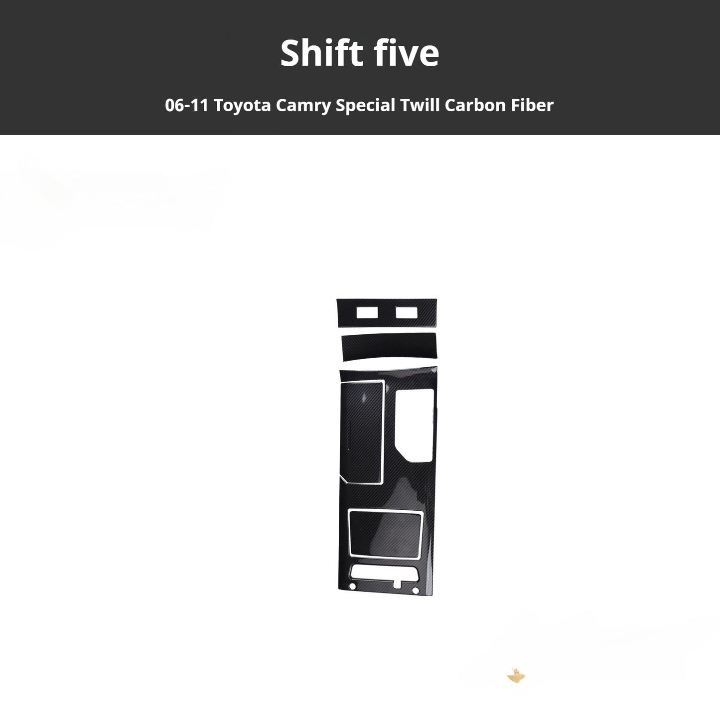 RHD 2006-2011 6th Generation Camry Interior Modification Peach Wood Carbon Fiber Pattern Air Vent Trim