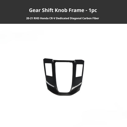 RHD 20-21 Honda HR-V BREEZE Interior Modification Peach Wood Carbon Fiber Pattern Air Vent, Center Console, and Gear Shift Decorative Trim