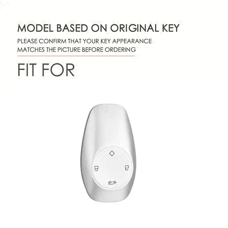 Car Carbon Fiber Leather Rope Keychain Key Ring For Leapmotor - Leapmotor Accessories