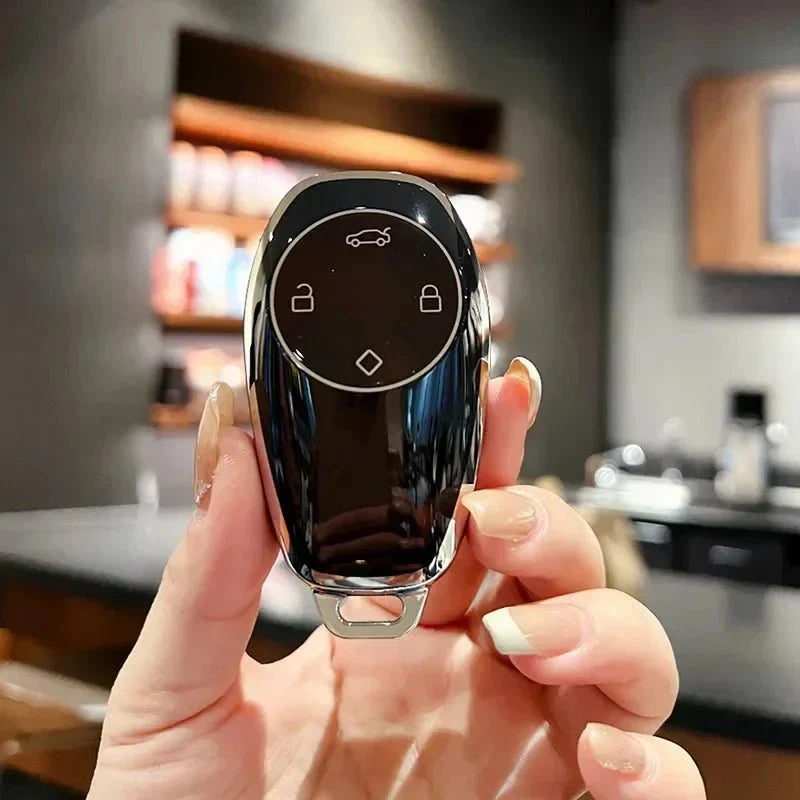 Car Carbon Fiber Leather Rope Keychain Key Ring For Leapmotor - Leapmotor Accessories