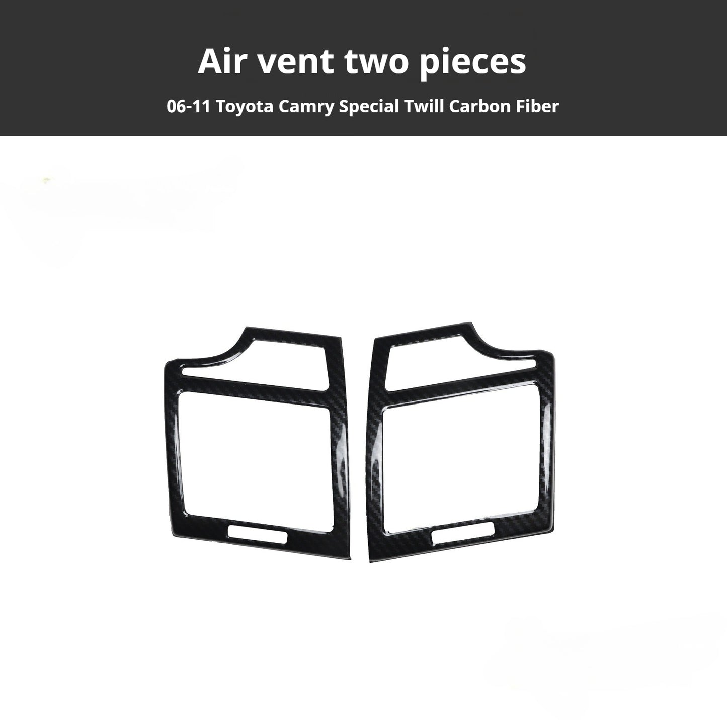 RHD 2006-2011 6th Generation Camry Interior Modification Peach Wood Carbon Fiber Pattern Air Vent Trim