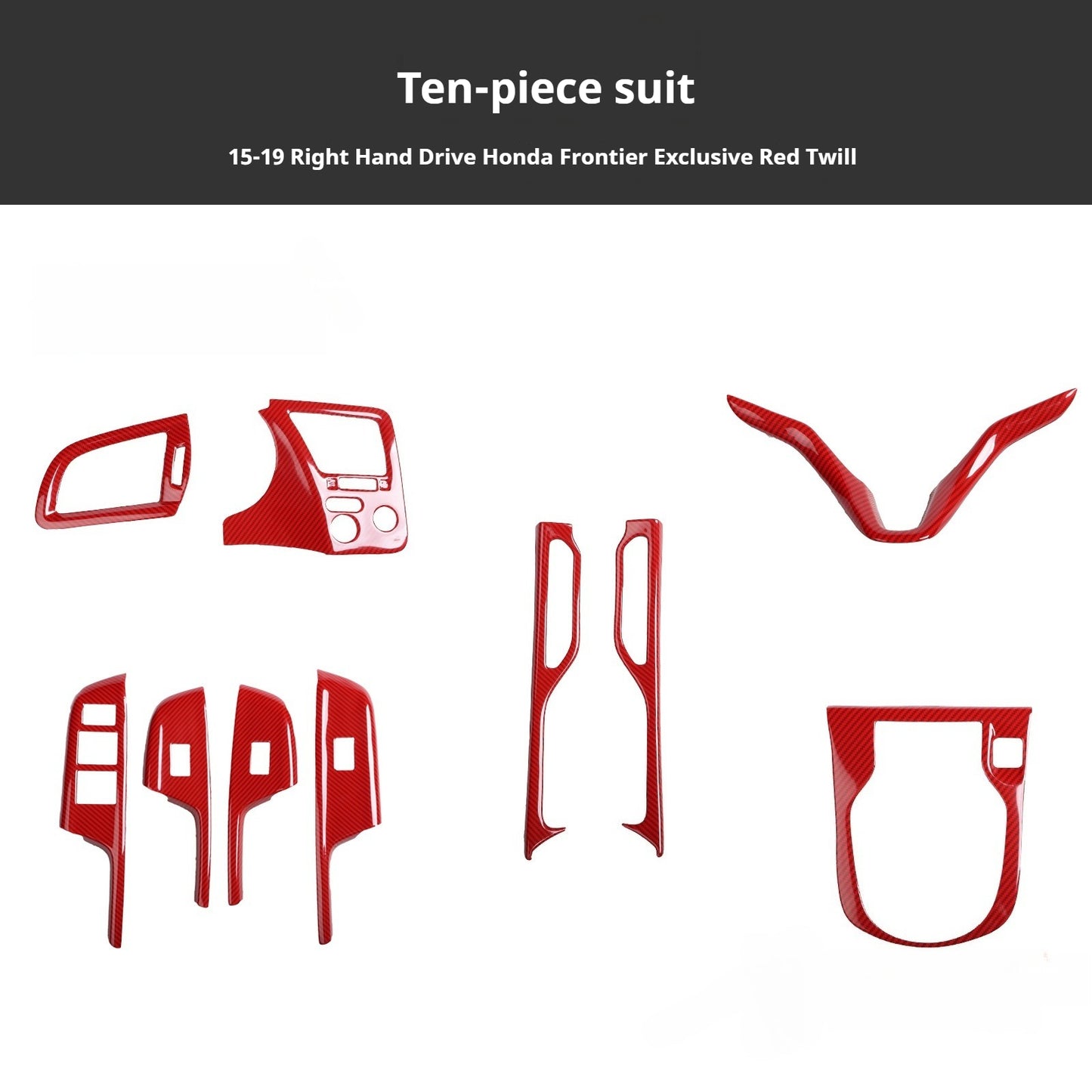 RHD 15-19 Honda City Carbon Fiber Gear Shift Lift Switch Trim