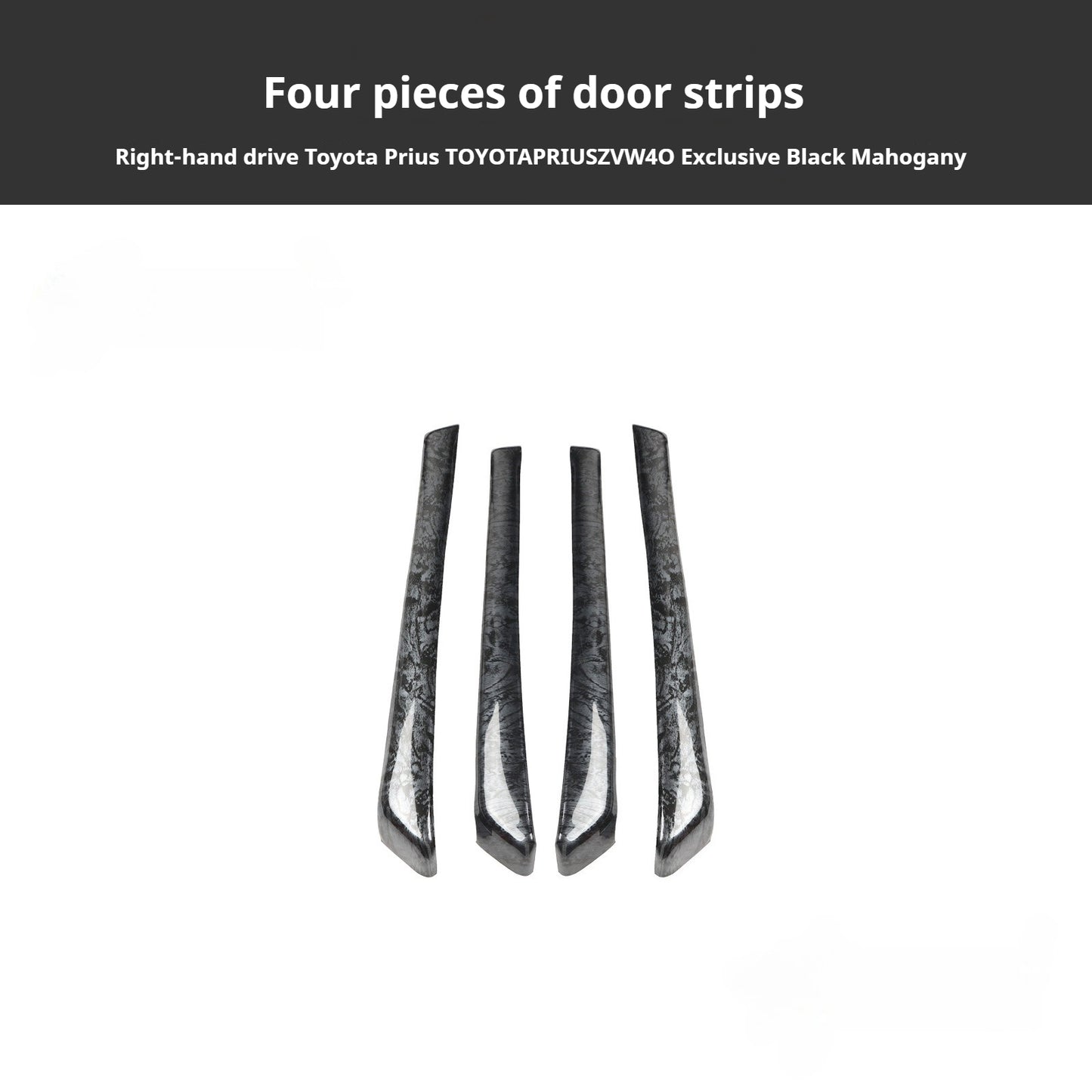 RHD 2012-2019 Prius ZVW40W-41 Walnut Carbon Fiber Interior Modification Kit