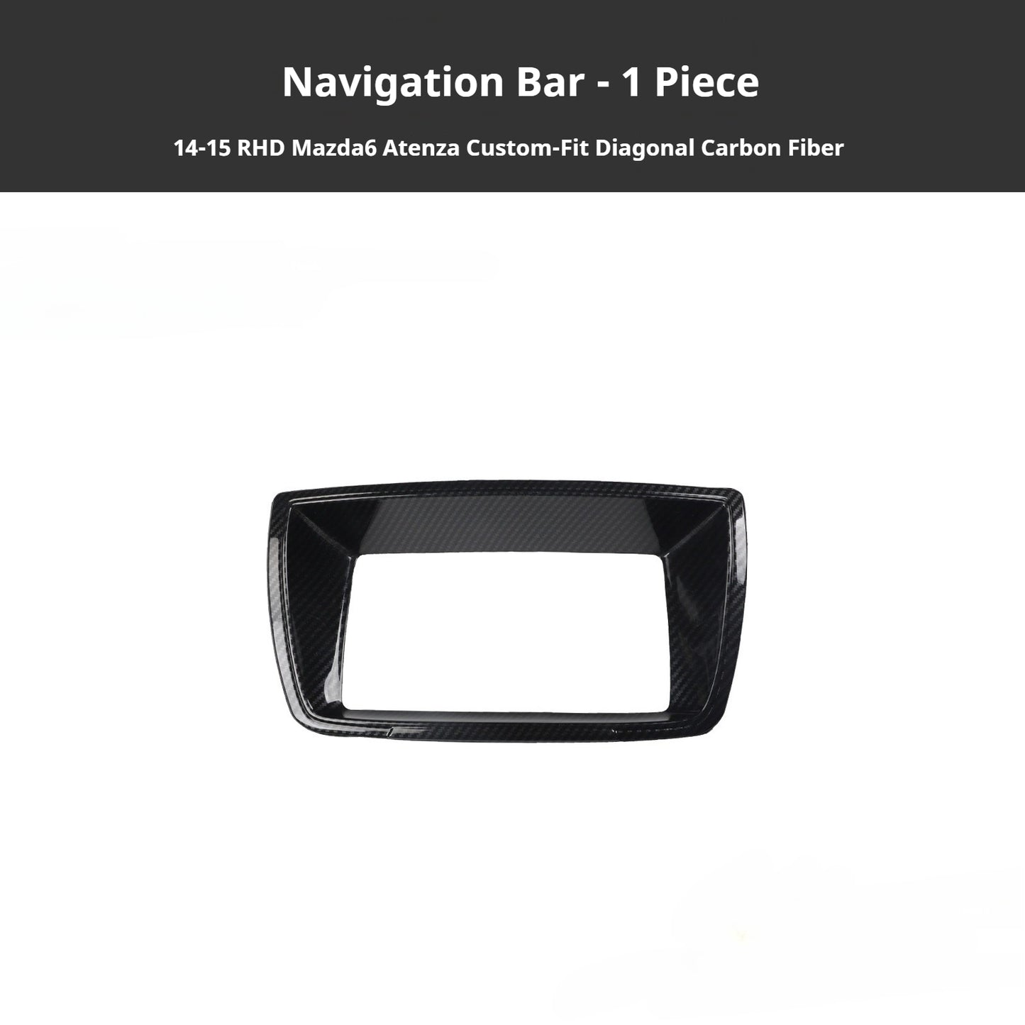 RHD 2014-2015 Mazda 3 Atenza Interior Modification Carbon Fiber Pattern Gear Shift Knob Trim Kit