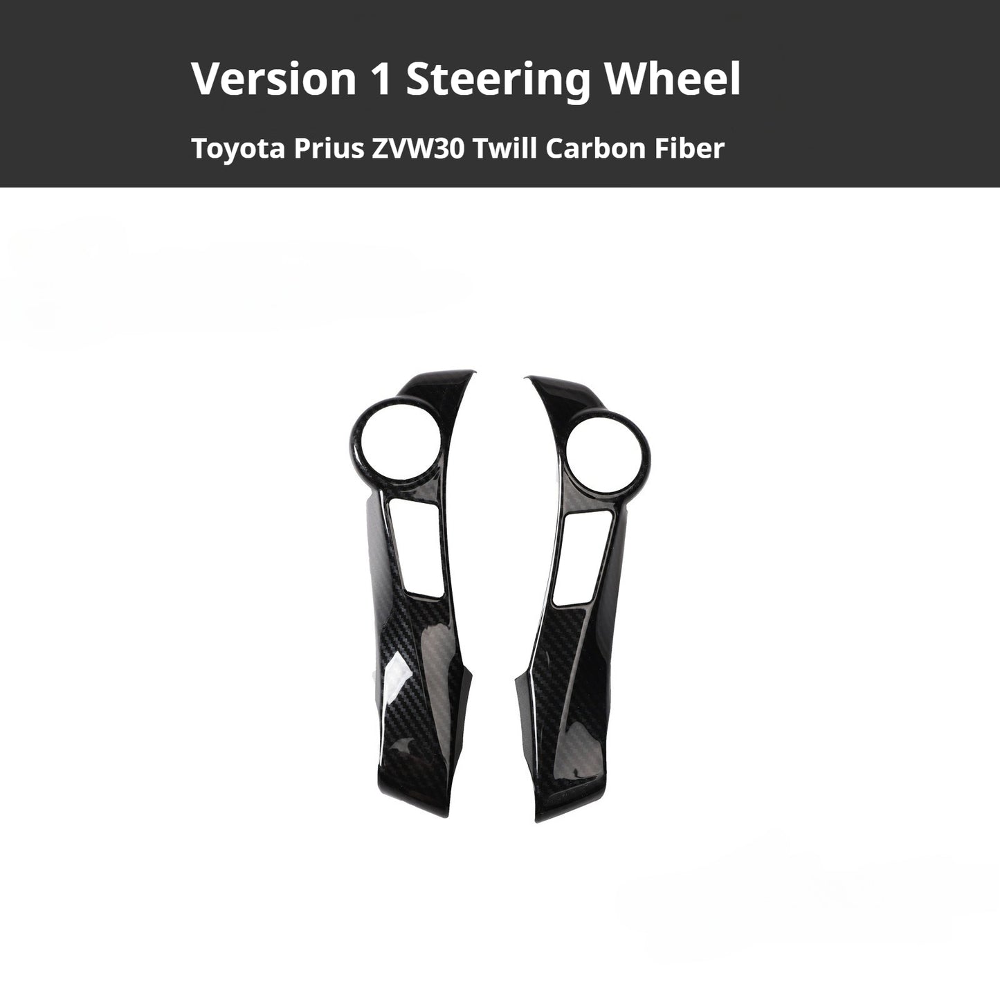 RHD Prius ZVW30 Peach Wood Carbon Fiber Pattern Dashboard, Instrument Panel, Steering Wheel, and Gear Shift Knob Interior Trim Decals