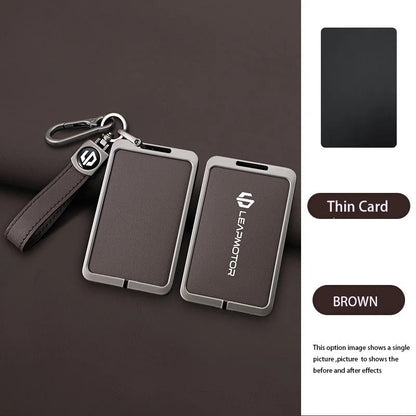 Zinc Alloy Leather Car NFC Card Remote Key Cover Case For Leapmotor - Leapmotor Accessories