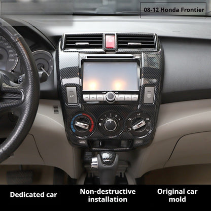 RHD 08-12 Older Model Fit Interior Modification Carbon Fiber Pattern Gear Shift Navigation Panel Decorative Sticker