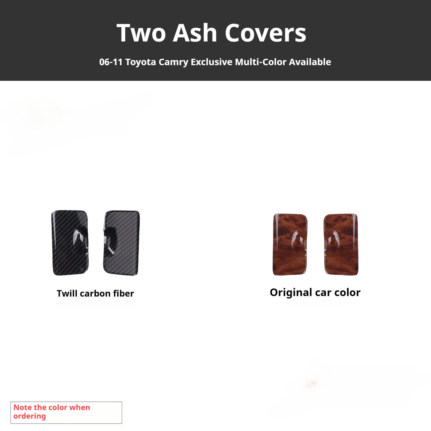 RHD 2006-2011 6th Generation Camry Interior Modification Peach Wood Carbon Fiber Pattern Air Vent Trim