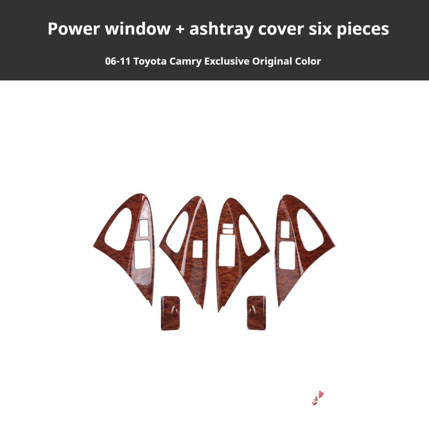 RHD 2006-2011 6th Generation Camry Interior Modification Peach Wood Carbon Fiber Pattern Air Vent Trim