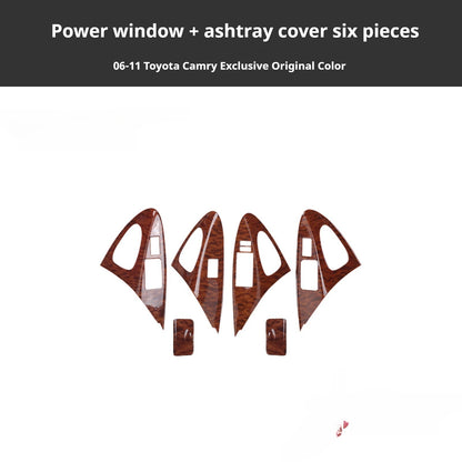 RHD 2006-2011 6th Generation Camry Interior Modification Peach Wood Carbon Fiber Pattern Air Vent Trim