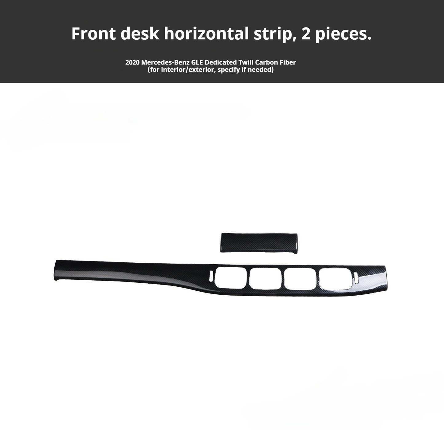 RHD 20-23 Mercedes-Benz GLE350/GLE450 Interior Modification Peach Wood Carbon Fiber Pattern Steering Wheel Center Vent Trim