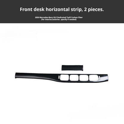 RHD 20-23 Mercedes-Benz GLE350/GLE450 Interior Modification Peach Wood Carbon Fiber Pattern Steering Wheel Center Vent Trim
