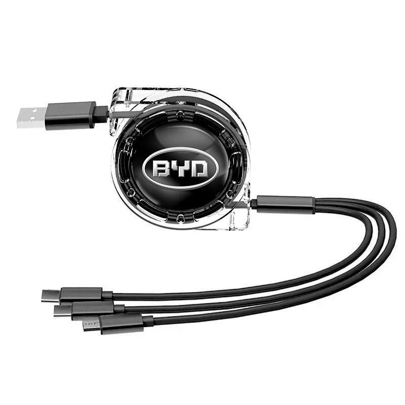 3 In 1 Fast Charger USB Data Cable For BYD