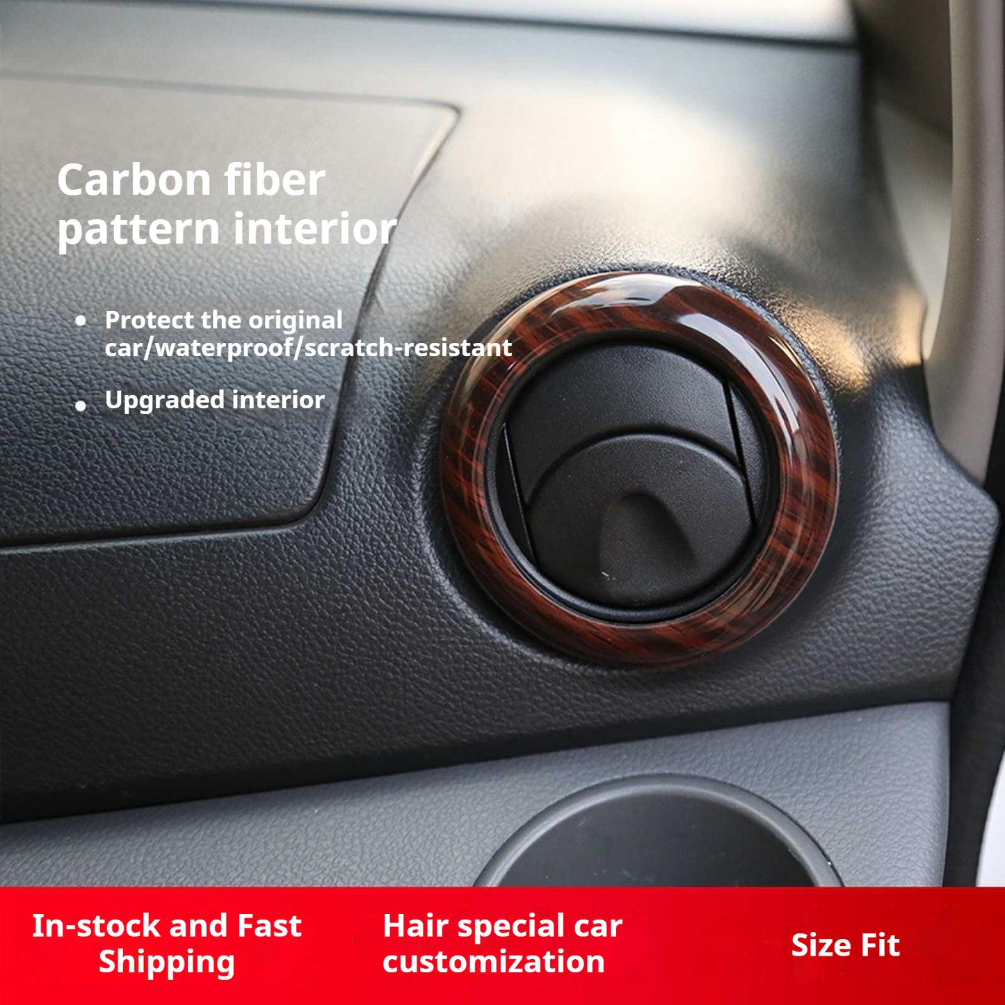 RHD NV200 Carbon Fiber Walnut Wood Grain Interior Trim Kit