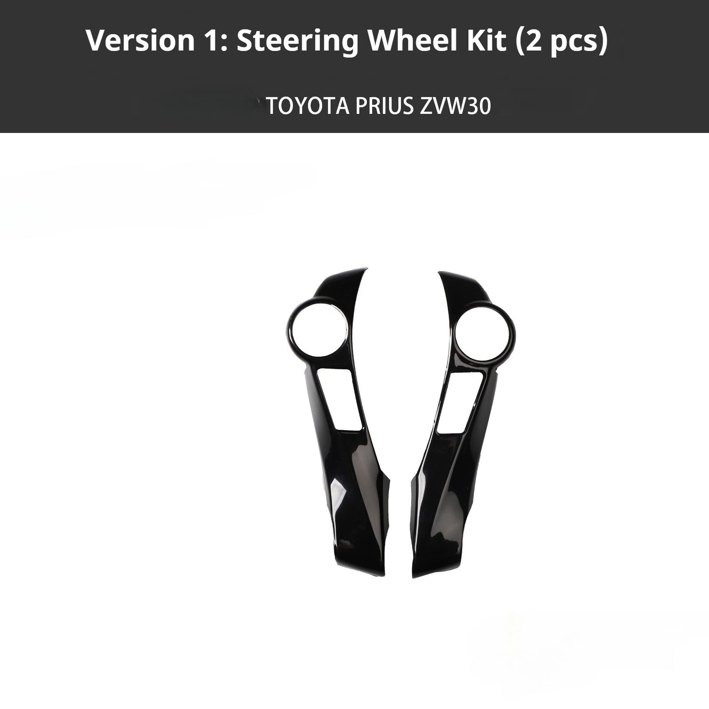 RHD Prius ZVW30 Peach Wood Carbon Fiber Pattern Dashboard, Instrument Panel, Steering Wheel, and Gear Shift Knob Interior Trim Decals