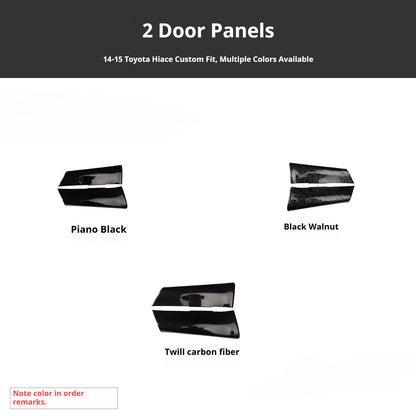 RHD 2014-2015 Toyota Hiace 200 Series Interior Modification Carbon Fiber Pattern Dashboard, Air Conditioning, and Gear Shift Trim