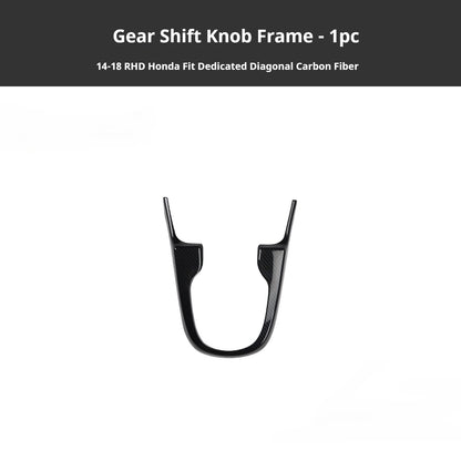 RHD 2014-2018 Honda Fit Carbon Fiber Steering Wheel, Center Console Vent, Interior Trim Kit