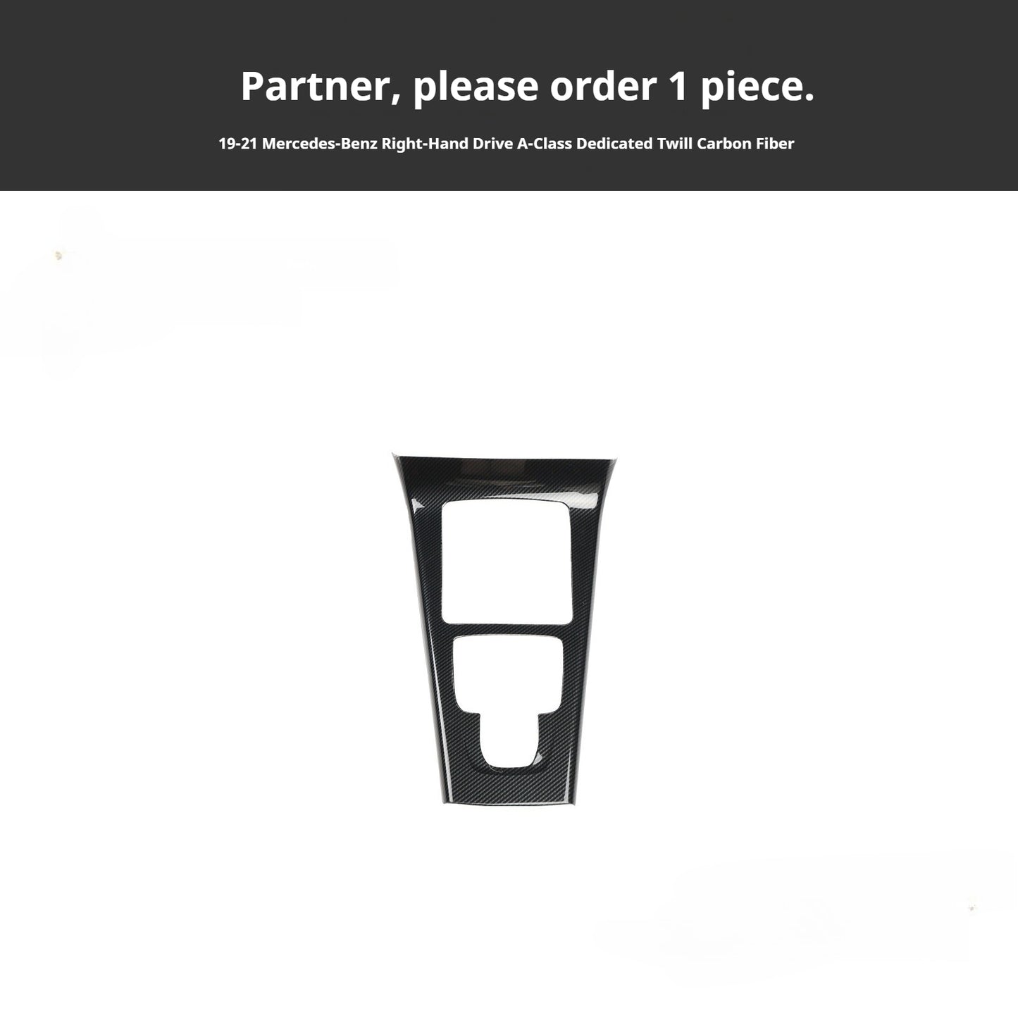 RHD 2019-2021 Mercedes-Benz A-Class / CLA-Class Specification Custom-Fit Center Console Vent Panel Modification Kit