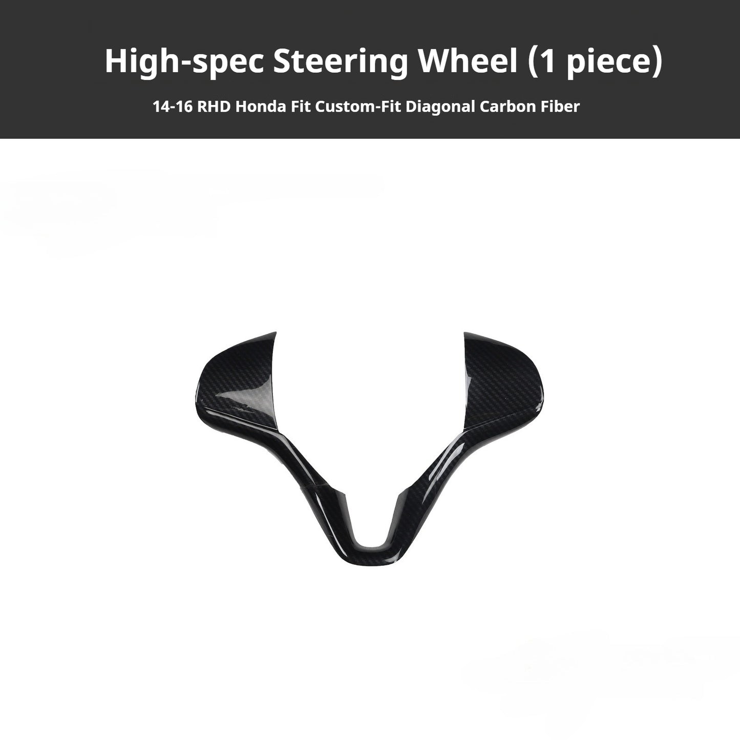 RHD 2014-2018 Honda Fit Carbon Fiber Steering Wheel, Center Console Vent, Interior Trim Kit