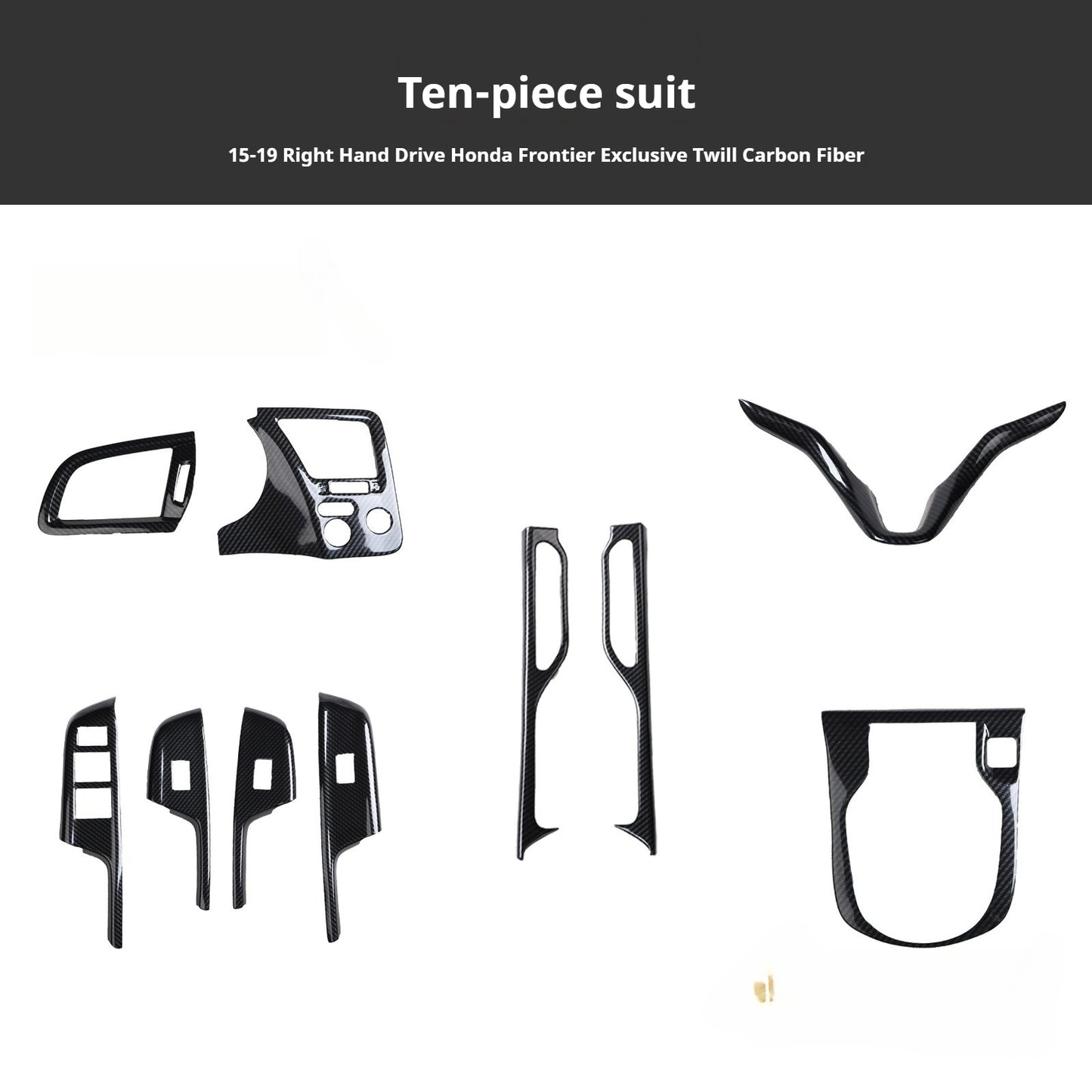 RHD 15-19 Honda City Carbon Fiber Gear Shift Lift Switch Trim