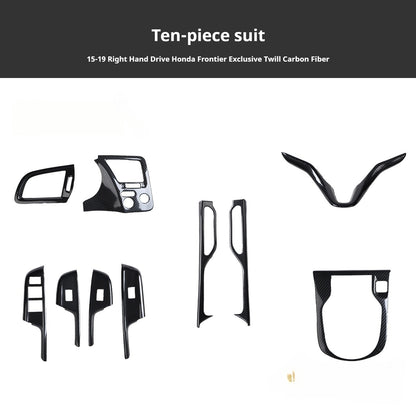 RHD 15-19 Honda City Carbon Fiber Gear Shift Lift Switch Trim