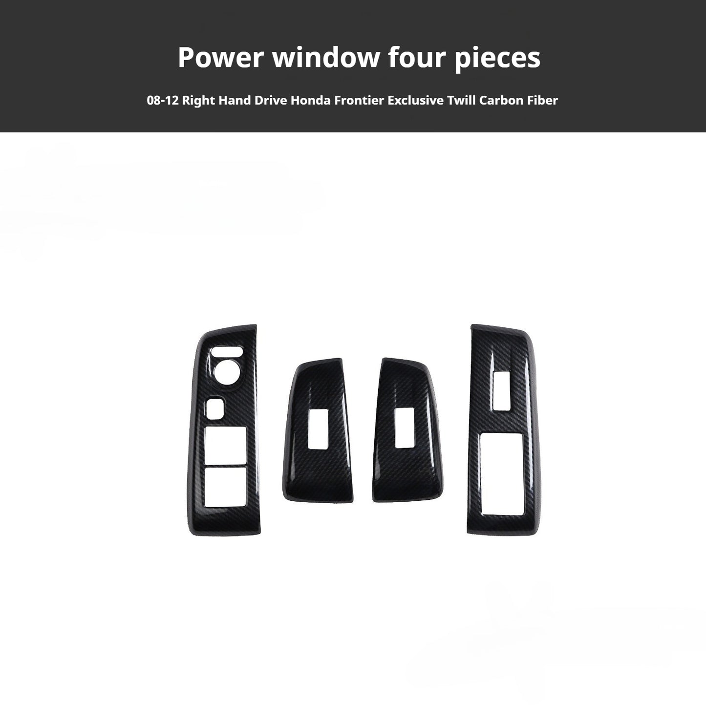 RHD 2008-2012 Honda City (Old Model) Carbon Fiber Gear Shift & Navigation Panel Interior Trim Kit