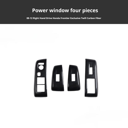 RHD 2008-2012 Honda City (Old Model) Carbon Fiber Gear Shift & Navigation Panel Interior Trim Kit