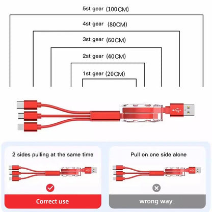 3 In 1 Fast Charger USB Data Cable For BYD