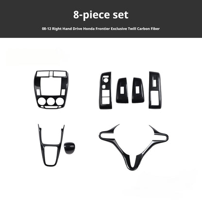 RHD 08-12 Older Model Fit Interior Modification Carbon Fiber Pattern Gear Shift Navigation Panel Decorative Sticker