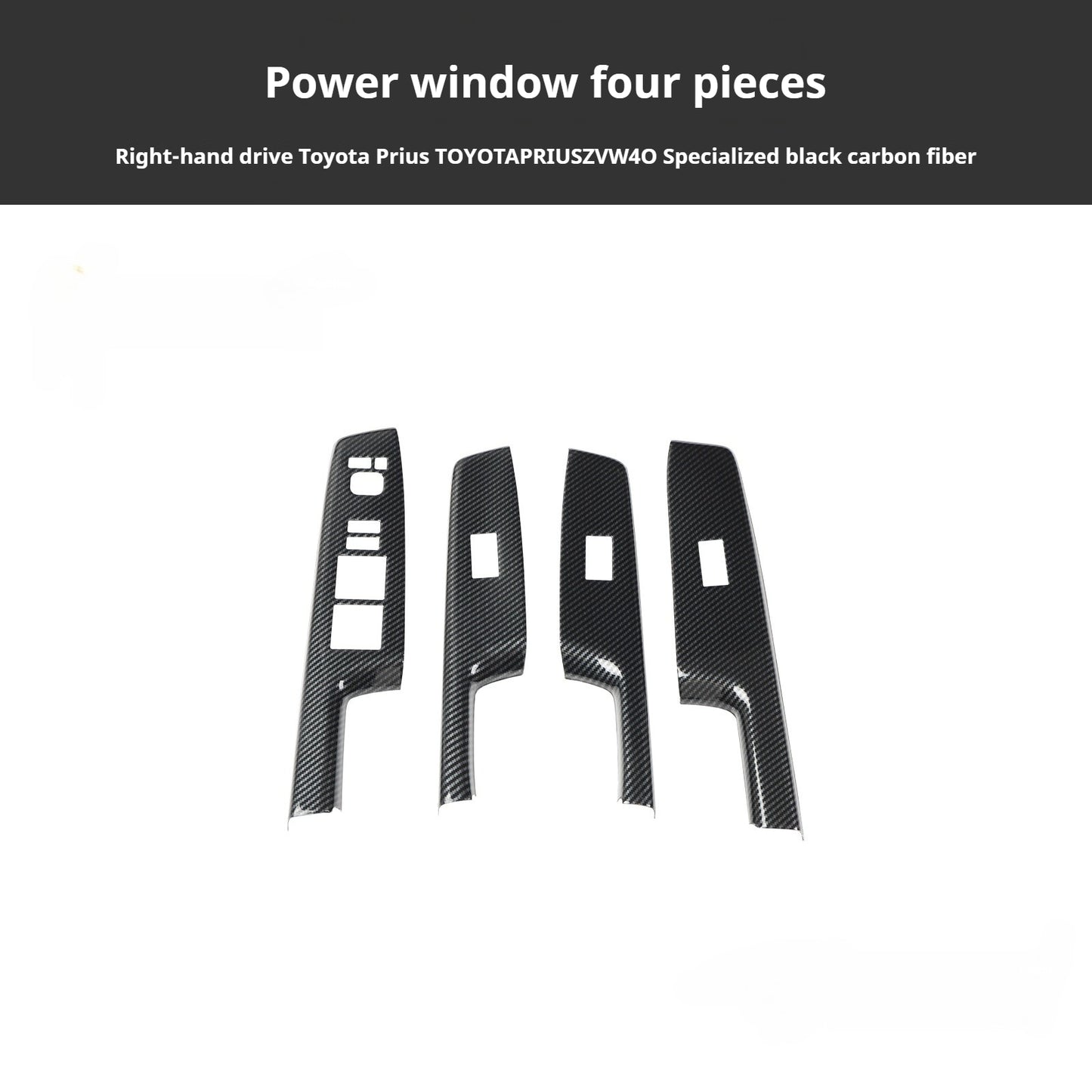 RHD 2012-2019 Prius ZVW40W-41 Walnut Carbon Fiber Interior Modification Kit