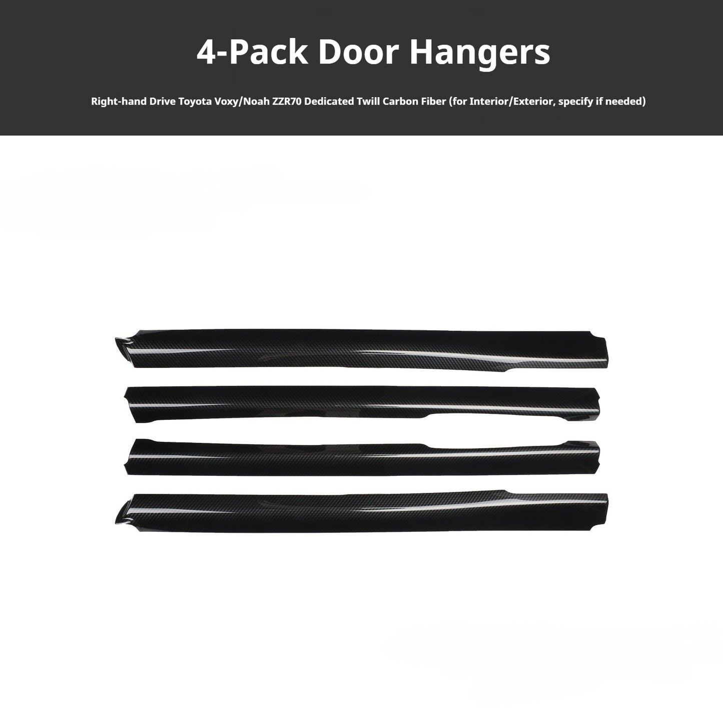 RHD VOXY/NOAH ZZR70 Carbon Fiber and Rosewood Dashboard Trim Kit