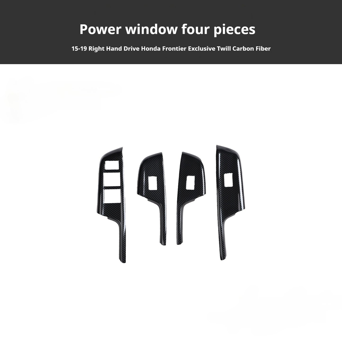 RHD 15-19 Honda City Carbon Fiber Gear Shift Lift Switch Trim