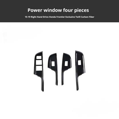 RHD 15-19 Honda City Carbon Fiber Gear Shift Lift Switch Trim