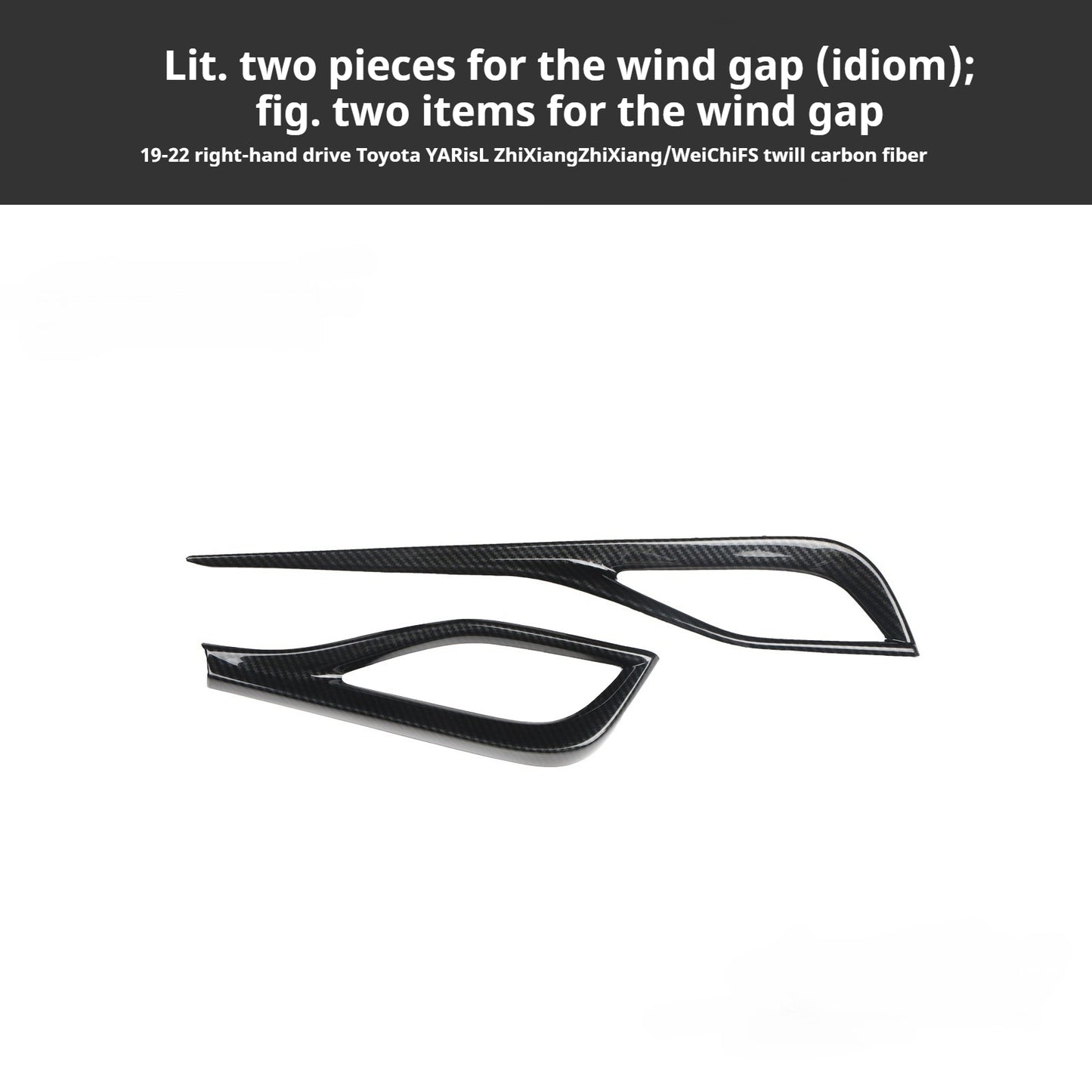 RHD 2019-2022 Toypta Vios Yaris Carbon Fiber Pattern Modification Window Lift/Shift Knob Interior Scratch-Resistant Protective Film