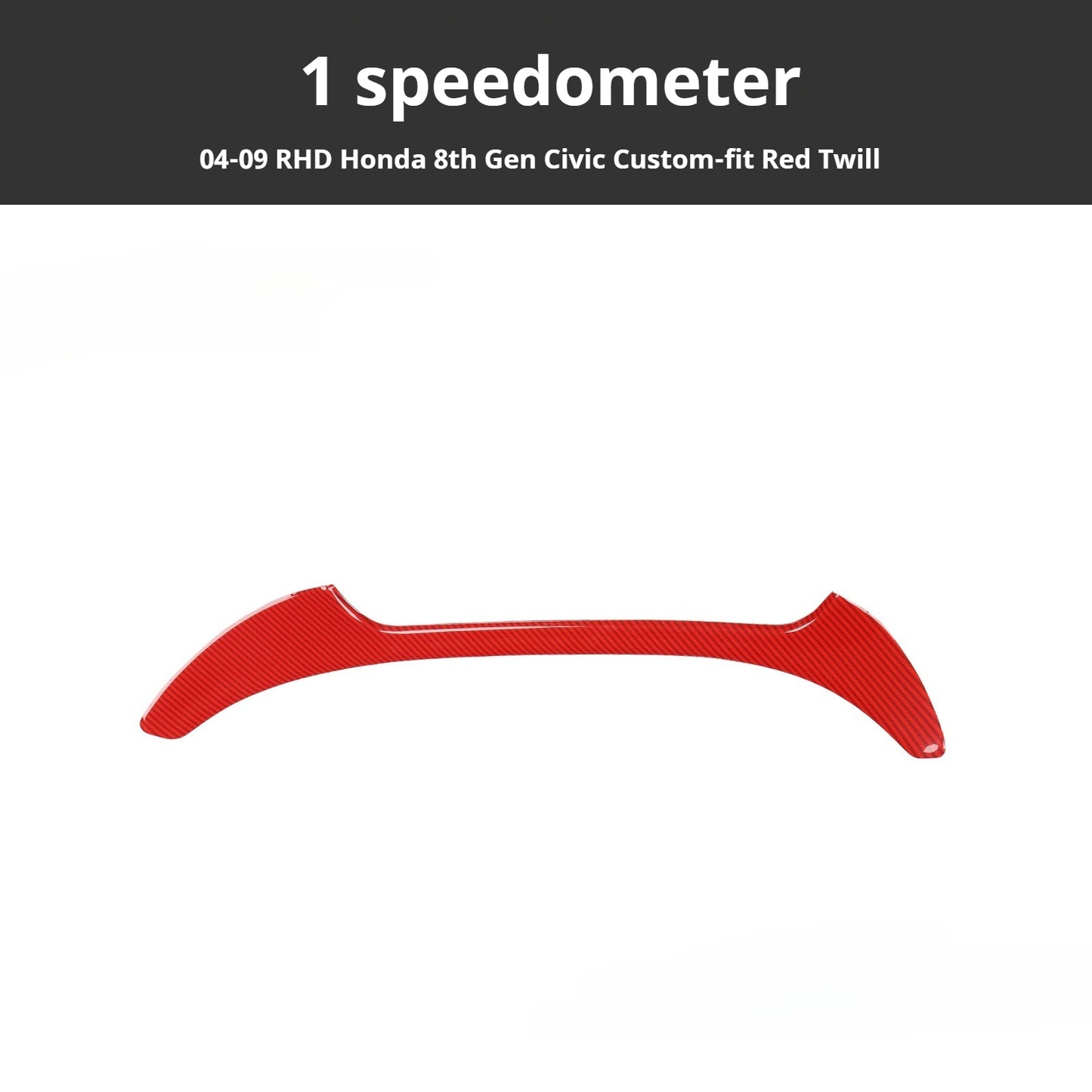 RHD 2004-2011 8th Generation Civic Carbon Fiber and Rosewood Window Lift Panel Interior Trim Decal