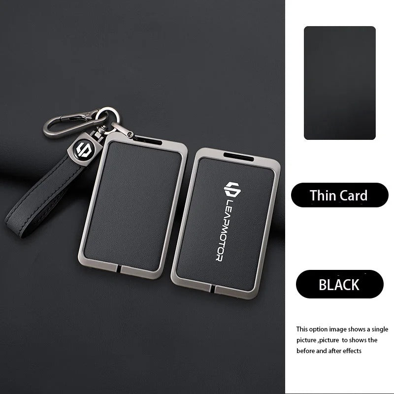 Zinc Alloy Leather Car NFC Card Remote Key Cover Case For Leapmotor